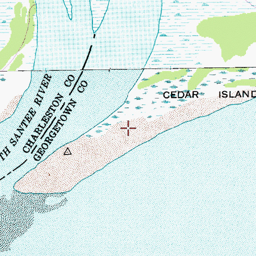 Topographic Map of Cedar Island Point, SC