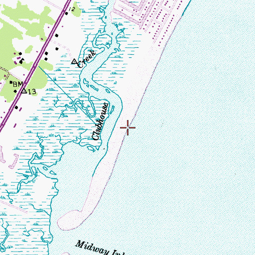 Topographic Map of Litchfield Beach, SC
