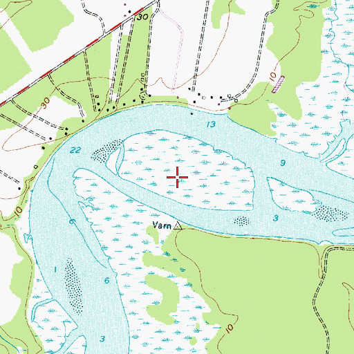 Topographic Map of Crane Island, SC