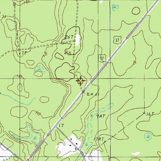 Topographic Map of Bosom Bottom Church, SC