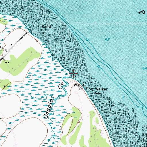 Topographic Map of Coggin Creek, SC