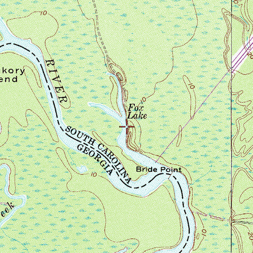 Topographic Map of Forks Lake, SC