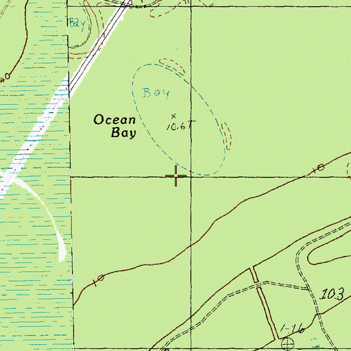Topographic Map of Ocean Bay, SC