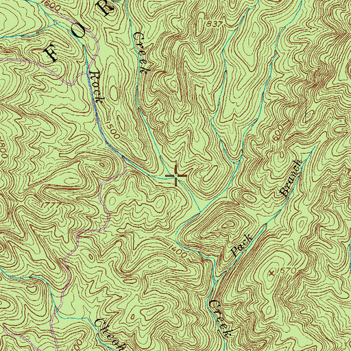 Topographic Map of Bee Creek, SC