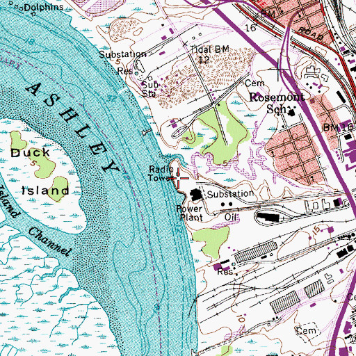Topographic Map of WOKE, SC