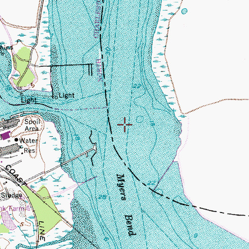 Topographic Map of Daniel Island Reach, SC