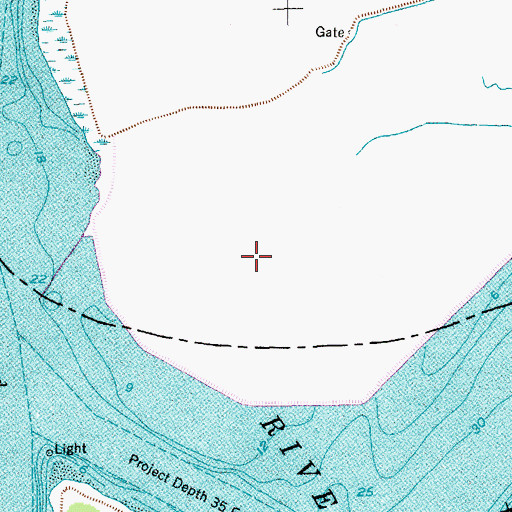 Topographic Map of Custom House Reach, SC
