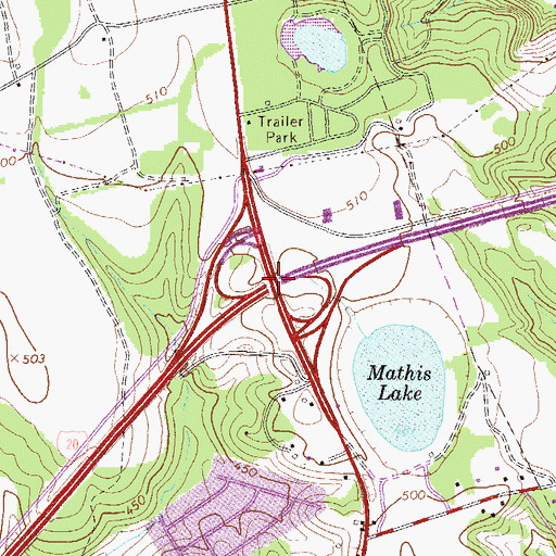 Topographic Map of Interchange 5, SC