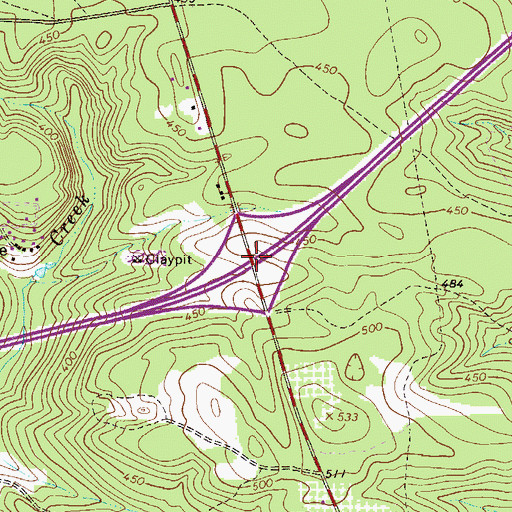 Topographic Map of Interchange 11, SC