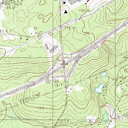 Topographic Map of Interchange 51, SC