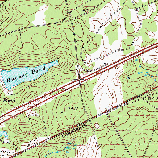 Topographic Map of Interchange 80, SC