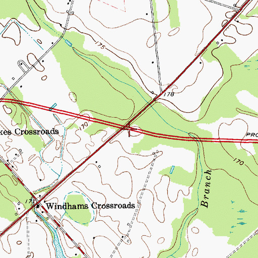 Topographic Map of Interchange 131, SC