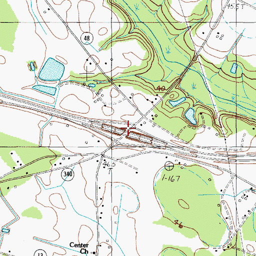 Topographic Map of Interchange 137, SC