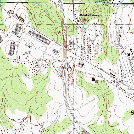 Topographic Map of Interchange 17, SC