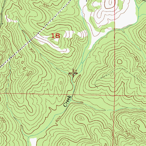 Topographic Map of Miller Branch, AL