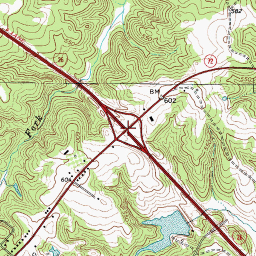 Topographic Map of Interchange 54, SC