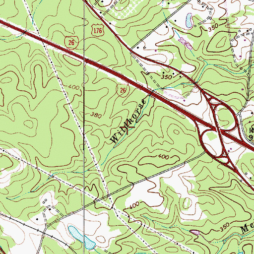 Topographic Map of Interchange 97, SC