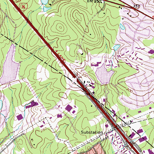 Topographic Map of Interchange 103, SC