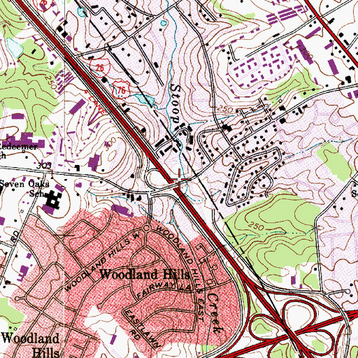 Topographic Map of Interchange 106, SC