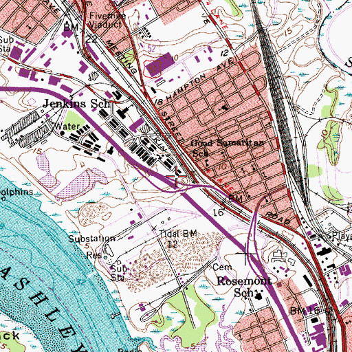 Topographic Map of Interchange 217, SC