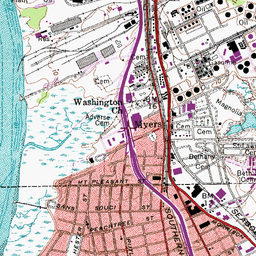 Topographic Map of Interchange 219, SC