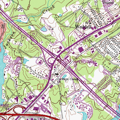 Topographic Map of Interchange 17, SC