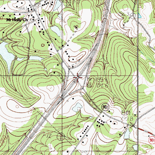 Topographic Map of Interchange 73, SC