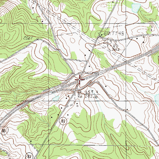 Topographic Map of Interchange 27, SC