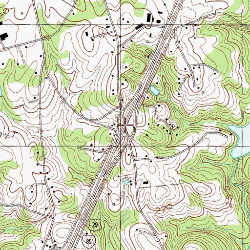 Topographic Map of Interchange 39, SC