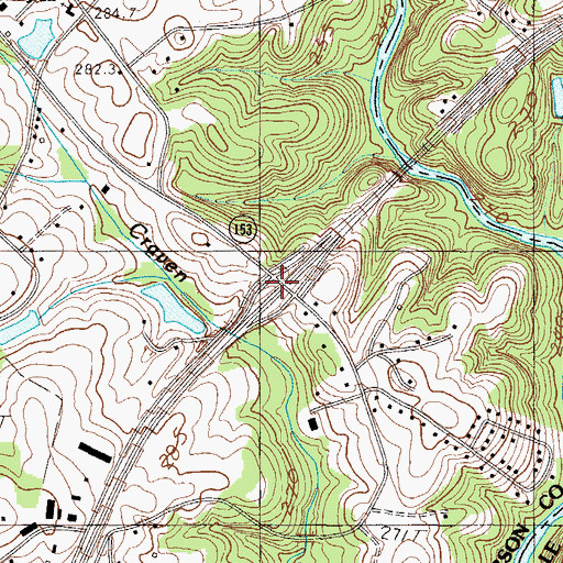 Topographic Map of Interchange 40, SC