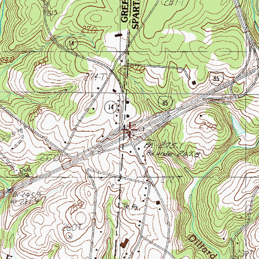 Topographic Map of Interchange 56, SC
