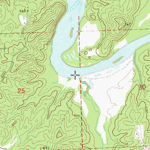 Topographic Map of Miller Creek, AL