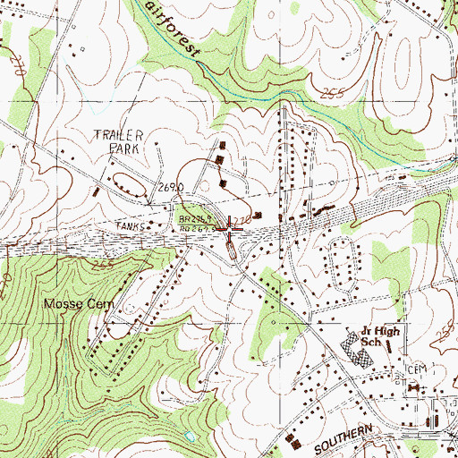 Topographic Map of Interchange 69, SC