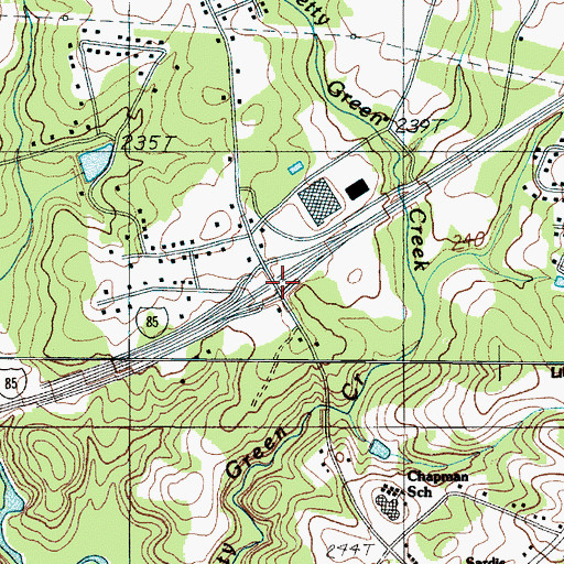 Topographic Map of Interchange 76, SC