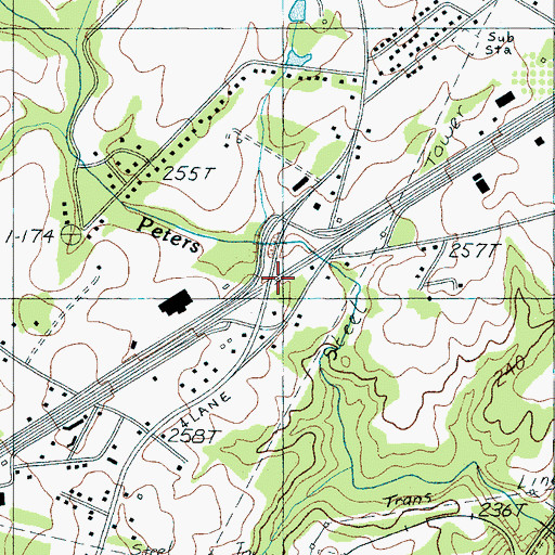 Topographic Map of Interchange 78, SC