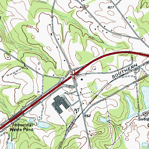 Topographic Map of Interchange 104, SC