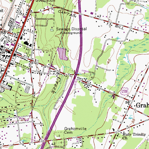 Topographic Map of Interchange 21, SC