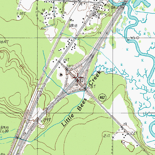 Topographic Map of Interchange 28, SC