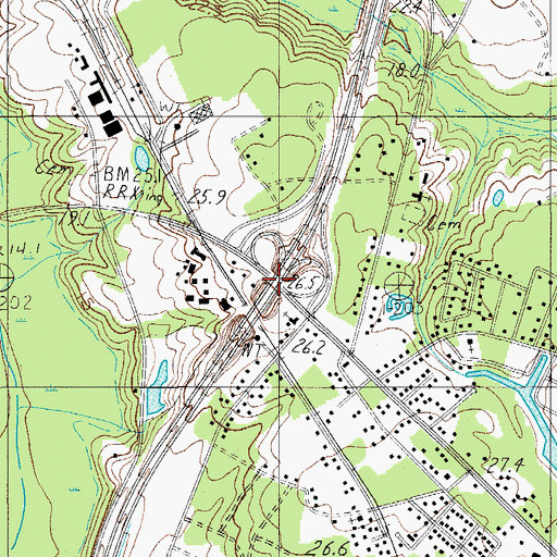 Topographic Map of Interchange 57, SC