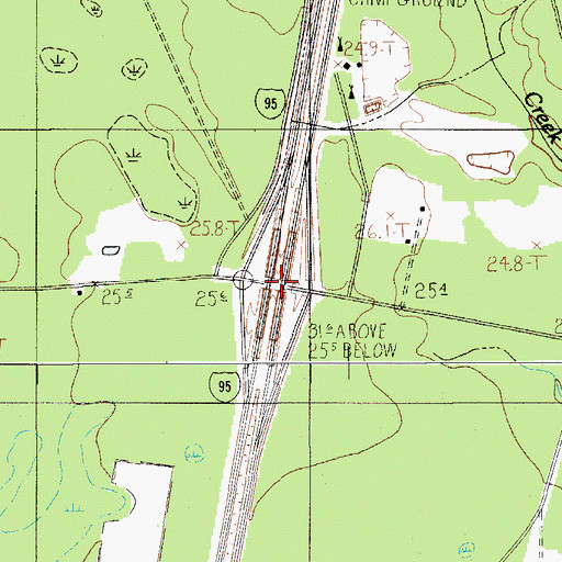Topographic Map of Interchange 62, SC
