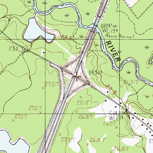 Topographic Map of Interchange 68, SC