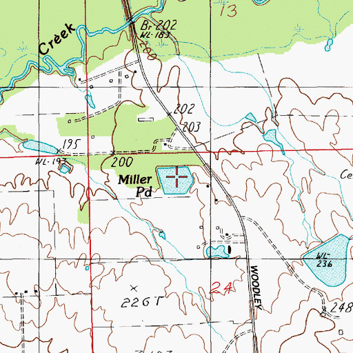 Topographic Map of Miller Pond, AL