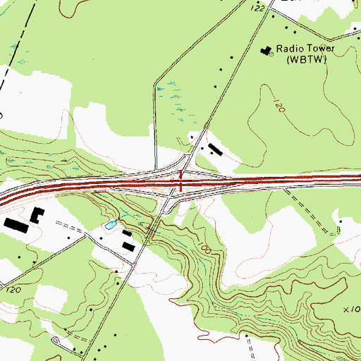 Topographic Map of Interchange 169, SC
