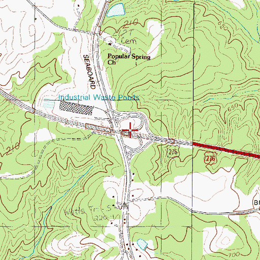 Topographic Map of Interchange 9, SC