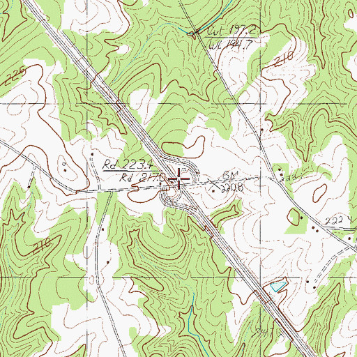 Topographic Map of Interchange 10, SC