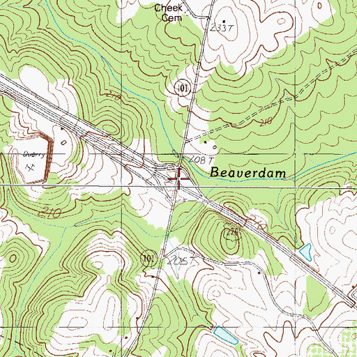 Topographic Map of Interchange 16, SC