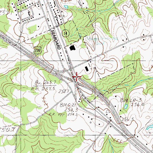 Topographic Map of Interchange 22, SC