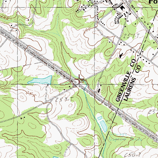 Topographic Map of Interchange 23, SC