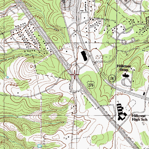 Topographic Map of Interchange 27, SC
