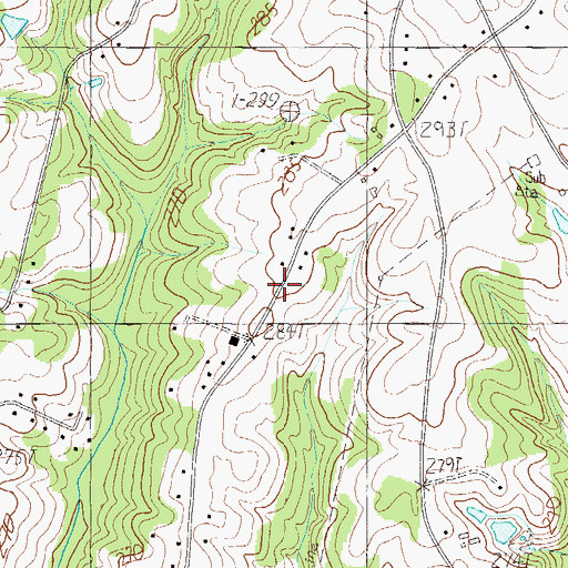 Topographic Map of Interchange 34, SC
